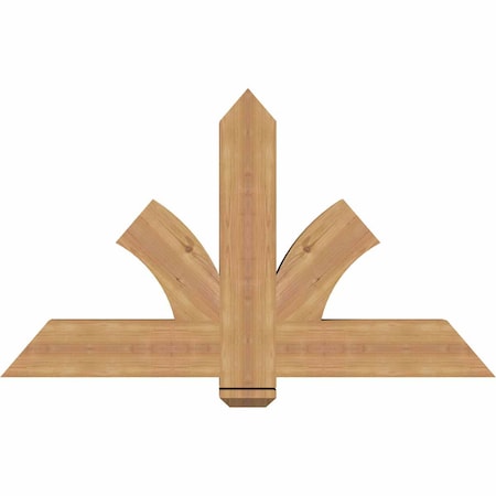 Ekena Millwork Redmond Smooth Timber Gable Bracket, Western Red Cedar, 48"W x 28"H x 3 1/2"D x 5 1/2"F, 14/12 Pitch GBW048X28X0406RED00SWR